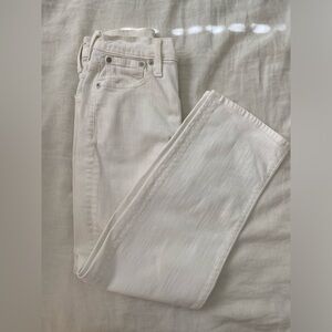 Madewell Slim Wide Leg Cropped Jeans White